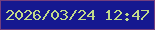 文字の大きさ：4、枠の色：743e7e、背景の色：161890、文字の色：c1d98a 無料ブログパーツのブログ時計