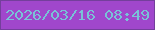 文字の大きさ：1、枠の色：743f9c、背景の色：a047cc、文字の色：79c2d7 無料ブログパーツのブログ時計