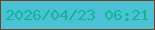 文字の大きさ：4、枠の色：74421f、背景の色：4ac1d5、文字の色：12b493 無料ブログパーツのブログ時計