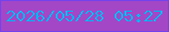 文字の大きさ：2、枠の色：7443ed、背景の色：a347c7、文字の色：01b3f1 無料ブログパーツのブログ時計