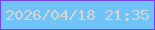 文字の大きさ：3、枠の色：7443ee、背景の色：70c3f7、文字の色：d7d4d5 無料ブログパーツのブログ時計