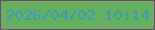 文字の大きさ：2、枠の色：744478、背景の色：66af5e、文字の色：3b9bbb 無料ブログパーツのブログ時計