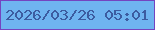 文字の大きさ：1、枠の色：7444c0、背景の色：6fb4f0、文字の色：3c5ca0 無料ブログパーツのブログ時計