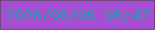 文字の大きさ：5、枠の色：744783、背景の色：a54ed2、文字の色：289da9 無料ブログパーツのブログ時計