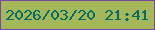 文字の大きさ：4、枠の色：7449a2、背景の色：a4b759、文字の色：046b65 無料ブログパーツのブログ時計