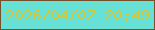 文字の大きさ：4、枠の色：74502b、背景の色：67e1d5、文字の色：cfc73d 無料ブログパーツのブログ時計