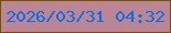文字の大きさ：5、枠の色：745205、背景の色：ba8595、文字の色：0f6ce2 無料ブログパーツのブログ時計