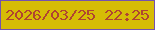 文字の大きさ：5、枠の色：7452af、背景の色：d6bc06、文字の色：b04431 無料ブログパーツのブログ時計