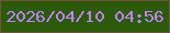 文字の大きさ：3、枠の色：74533c、背景の色：2b5a09、文字の色：c183ee 無料ブログパーツのブログ時計