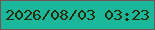 文字の大きさ：1、枠の色：745353、背景の色：1ab79a、文字の色：272b09 無料ブログパーツのブログ時計