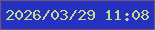 文字の大きさ：4、枠の色：745479、背景の色：2432bf、文字の色：c6db89 無料ブログパーツのブログ時計