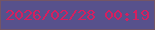文字の大きさ：1、枠の色：745565、背景の色：57518c、文字の色：d41f60 無料ブログパーツのブログ時計