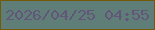文字の大きさ：3、枠の色：745907、背景の色：5e7e77、文字の色：63557a 無料ブログパーツのブログ時計