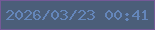 文字の大きさ：5、枠の色：745997、背景の色：4b5e79、文字の色：6486ba 無料ブログパーツのブログ時計