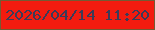 文字の大きさ：5、枠の色：745a34、背景の色：f31b0f、文字の色：3c3b58 無料ブログパーツのブログ時計