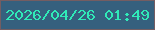 文字の大きさ：2、枠の色：745d62、背景の色：35607e、文字の色：30eab8 無料ブログパーツのブログ時計