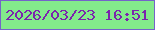 文字の大きさ：2、枠の色：7464c9、背景の色：83eb8b、文字の色：7b24ad 無料ブログパーツのブログ時計