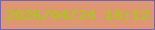 文字の大きさ：2、枠の色：7465b4、背景の色：df9672、文字の色：9dd300 無料ブログパーツのブログ時計