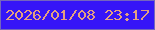 文字の大きさ：3、枠の色：7466bd、背景の色：3615f7、文字の色：e4a081 無料ブログパーツのブログ時計