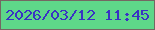 文字の大きさ：4、枠の色：746762、背景の色：5ed789、文字の色：3932c4 無料ブログパーツのブログ時計