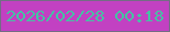 文字の大きさ：4、枠の色：746c85、背景の色：c241c2、文字の色：45c2a3 無料ブログパーツのブログ時計