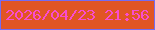 文字の大きさ：4、枠の色：746cf2、背景の色：e15524、文字の色：f94cd0 無料ブログパーツのブログ時計