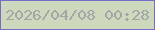 文字の大きさ：5、枠の色：746dc9、背景の色：cdd8bd、文字の色：a4a5a6 無料ブログパーツのブログ時計