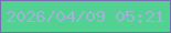 文字の大きさ：3、枠の色：746eab、背景の色：53d192、文字の色：9cb4d6 無料ブログパーツのブログ時計