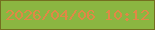 文字の大きさ：3、枠の色：746f20、背景の色：8bb641、文字の色：e08846 無料ブログパーツのブログ時計