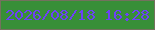 文字の大きさ：2、枠の色：74715e、背景の色：388f38、文字の色：6d41f7 無料ブログパーツのブログ時計