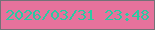 文字の大きさ：1、枠の色：747177、背景の色：e6729c、文字の色：2acaa2 無料ブログパーツのブログ時計