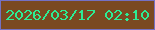 文字の大きさ：2、枠の色：7471c4、背景の色：7a4921、文字の色：2ced95 無料ブログパーツのブログ時計