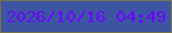 文字の大きさ：2、枠の色：74724b、背景の色：3c55a2、文字の色：6b05fc 無料ブログパーツのブログ時計