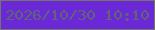 文字の大きさ：2、枠の色：747469、背景の色：6b28d7、文字の色：606574 無料ブログパーツのブログ時計