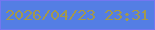 文字の大きさ：1、枠の色：7476f0、背景の色：547ee4、文字の色：a2984e 無料ブログパーツのブログ時計