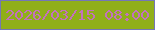 文字の大きさ：2、枠の色：7477b6、背景の色：90af19、文字の色：c371bd 無料ブログパーツのブログ時計