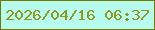 文字の大きさ：4、枠の色：747902、背景の色：b6fbee、文字の色：91971c 無料ブログパーツのブログ時計
