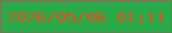 文字の大きさ：5、枠の色：747953、背景の色：27ab49、文字の色：f1481c 無料ブログパーツのブログ時計