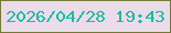 文字の大きさ：1、枠の色：747b34、背景の色：eadde9、文字の色：19bba6 無料ブログパーツのブログ時計