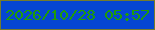 文字の大きさ：5、枠の色：747c2c、背景の色：0546d3、文字の色：1f9c07 無料ブログパーツのブログ時計