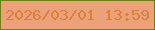 文字の大きさ：2、枠の色：747d12、背景の色：eca279、文字の色：dd7e3d 無料ブログパーツのブログ時計
