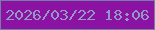 文字の大きさ：2、枠の色：747ea6、背景の色：8c12a4、文字の色：9299c5 無料ブログパーツのブログ時計