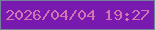 文字の大きさ：1、枠の色：748398、背景の色：7819af、文字の色：d373b0 無料ブログパーツのブログ時計