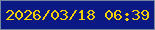 文字の大きさ：3、枠の色：74859f、背景の色：0a1984、文字の色：f4cf04 無料ブログパーツのブログ時計