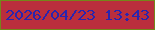 文字の大きさ：1、枠の色：74861a、背景の色：ba2e3d、文字の色：2924ae 無料ブログパーツのブログ時計