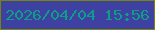 文字の大きさ：4、枠の色：748708、背景の色：3e41a1、文字の色：0c9f83 無料ブログパーツのブログ時計