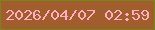 文字の大きさ：5、枠の色：748718、背景の色：a15d2b、文字の色：ffadc2 無料ブログパーツのブログ時計