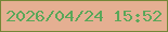 文字の大きさ：5、枠の色：748737、背景の色：e5af92、文字の色：5aa759 無料ブログパーツのブログ時計