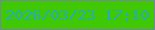 文字の大きさ：3、枠の色：74879b、背景の色：41c805、文字の色：22afb2 無料ブログパーツのブログ時計