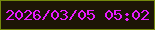 文字の大きさ：3、枠の色：74880d、背景の色：1c1506、文字の色：e81bff 無料ブログパーツのブログ時計